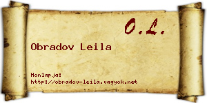 Obradov Leila névjegykártya